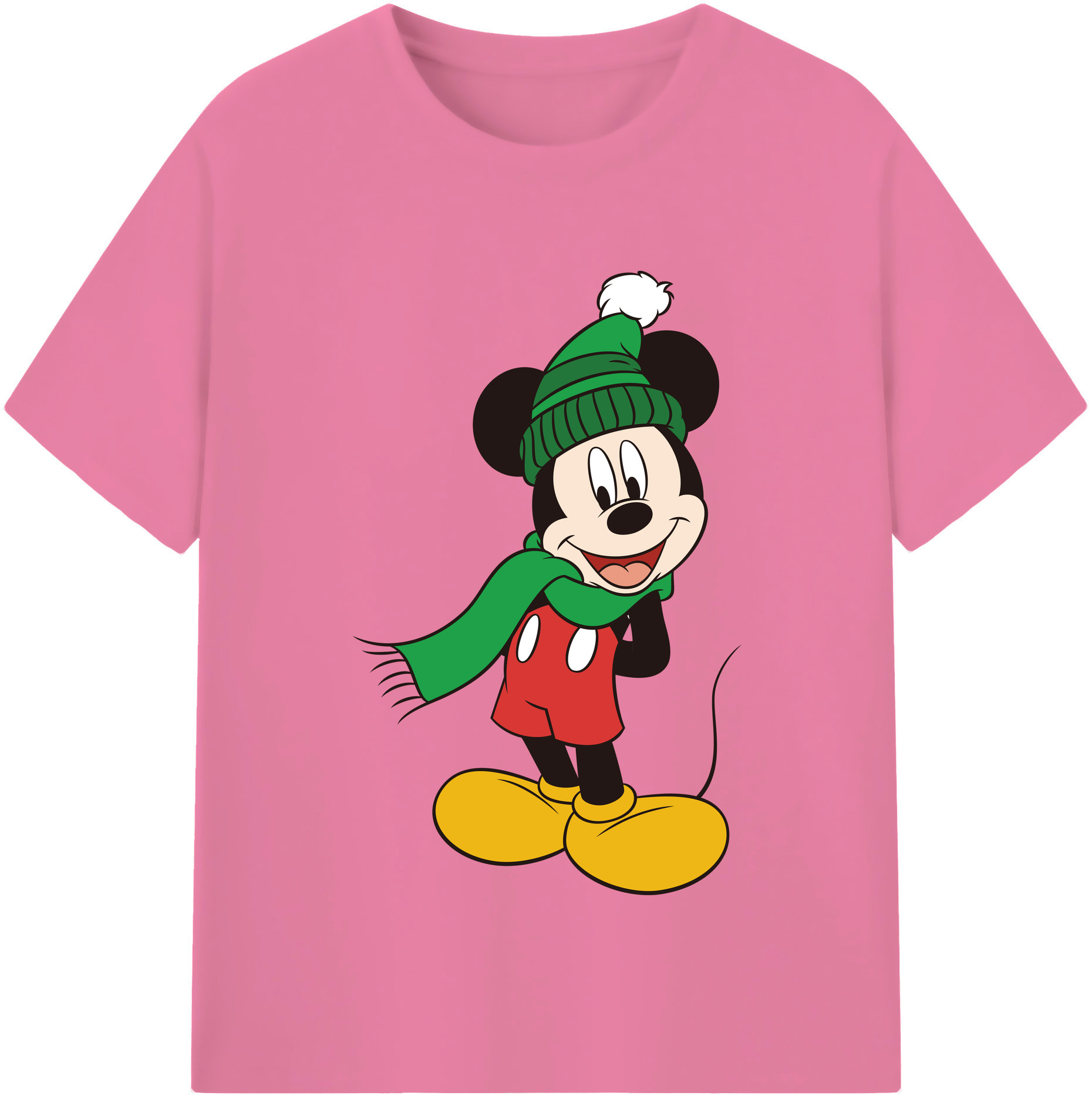 （画像用） ミッキーマウス Mickey Mouse 綿100％半袖Tシャツ（フロントプリント）